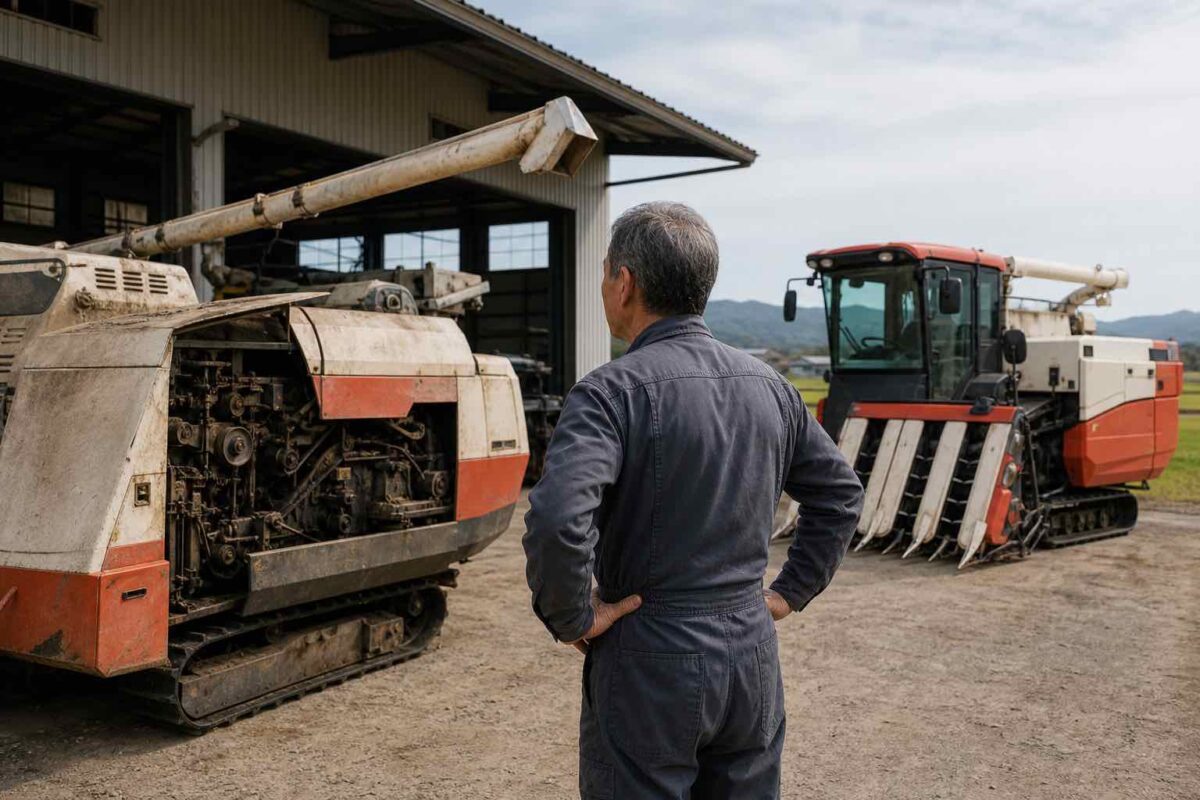 寿命が近いコンバインは修理と買い替えどちらが得？